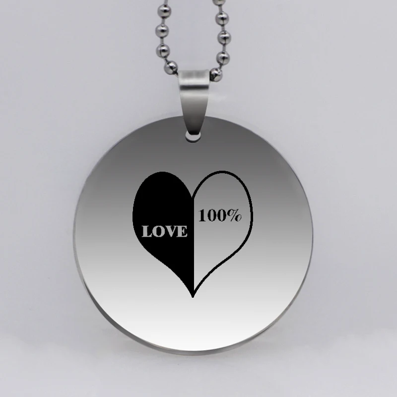 Ufine lover gift jewelry heart love 100% pendant army card stainless steel custom necklace N4565 | Украшения и аксессуары