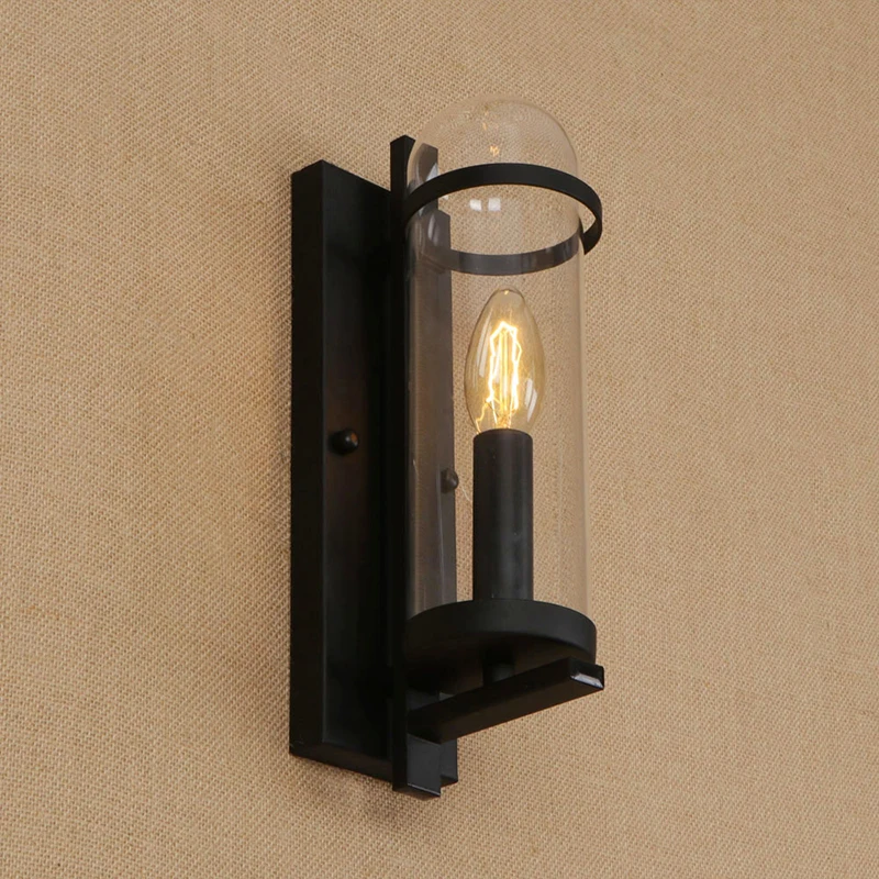 

LED Iron wall lamp modern glass lampshade wall light for living room bedroom hallway restaurant bar caffe E14 110v 240v