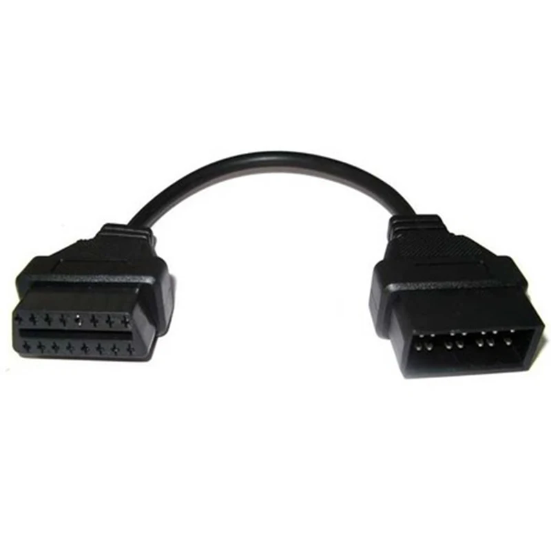10 шт./лот OBD2 кабель адаптер для Nissan 14 Pin к OBD OBDII 16 Pin разъем диагностического кабеля