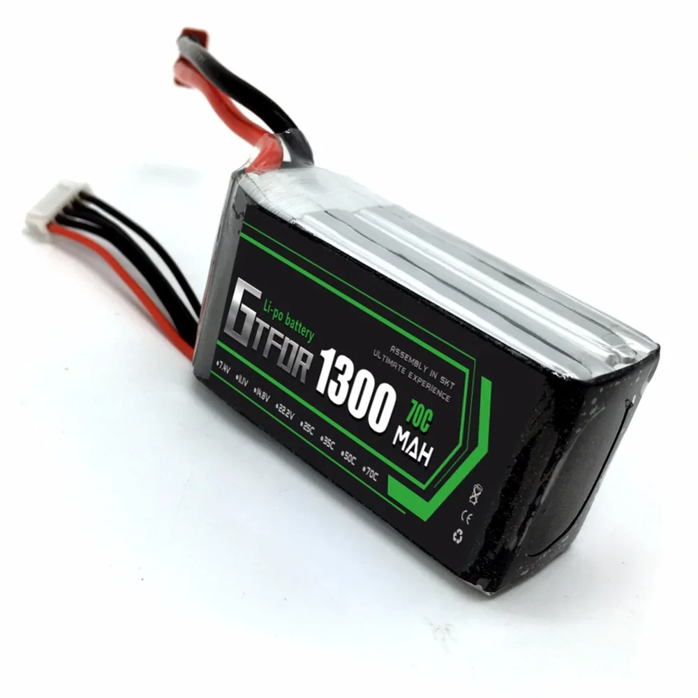 GTFDR 6S RC Lipo батарея 22 2 V 1300mah 70C Burst140C Bateria для Align Trex 450 450L вертолеты модели