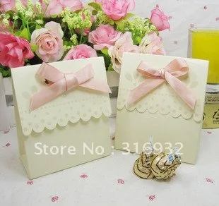 

M1 European style "sweet cream" paper wedding boxes, 50 pcs /lot