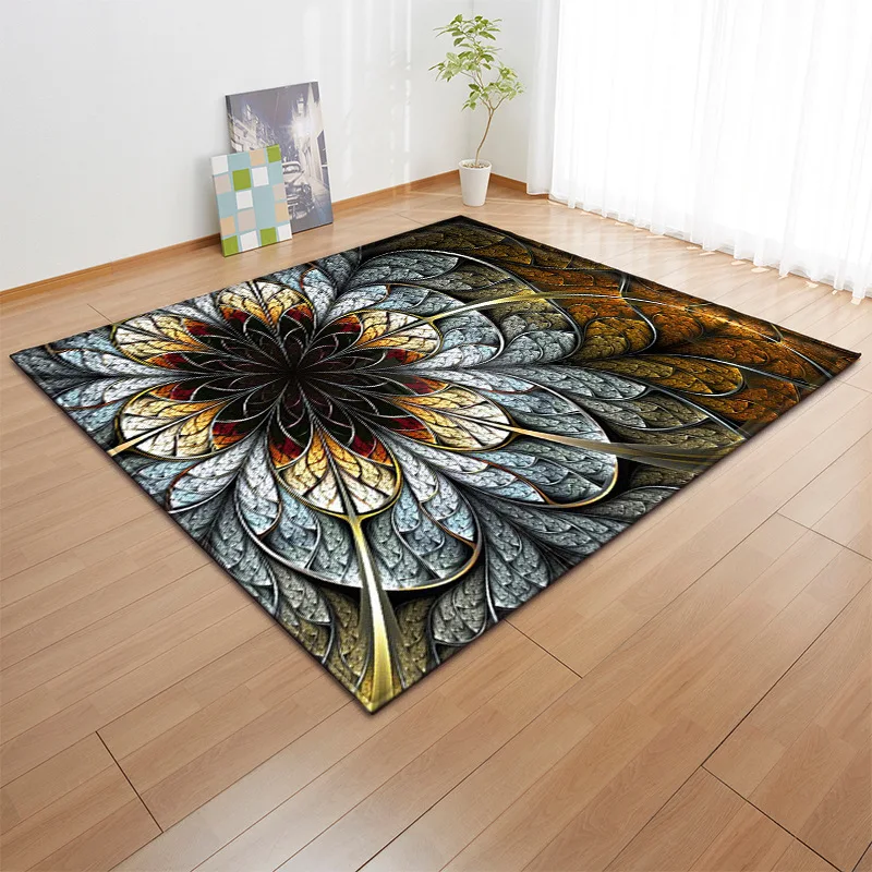 Цветной 3d большой ковер для гостиной коврик спальни Противоскользящие коврики