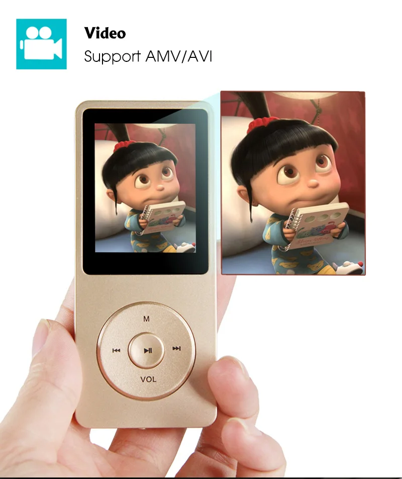 Mahdi M280 Спортивный MP3 плеер, работающий портативный аудио Hi-Fi плеер, 8 ГБ, 1,8 дюйма, TFT экран, поддержка 128 ГБ, TF карта, FM радио, диктофон