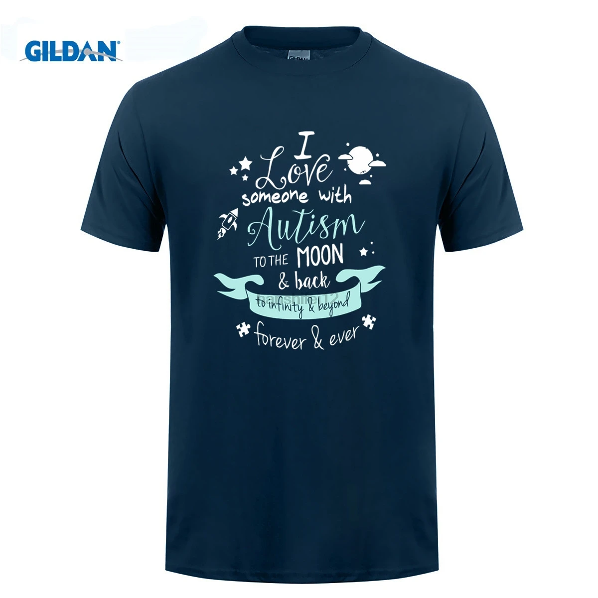 Футболки GILDAN Autism с лентой | Мужская одежда