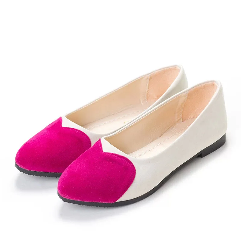 Модные красивые женские туфли на плоской подошве Цветная декоративная лодка