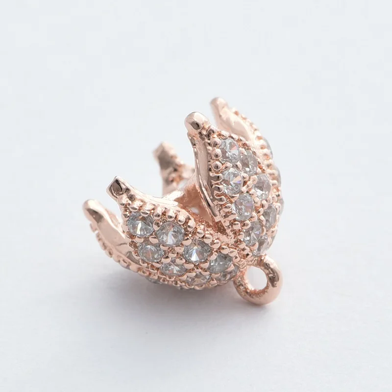 rose gold 9*9 мм подвеска с кисточкой Подвески Аксессуары для самостоятельного изготовления ювелирных изделий ручной работы женские серьги ожерелье подарок - Цвет: rose gold