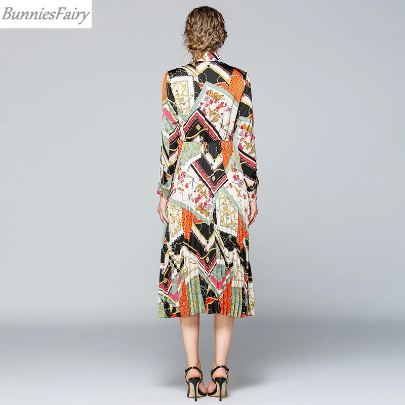 BunniesFairy 2019 дизайнерское Элегантное летнее женское платье с длинным рукавом в