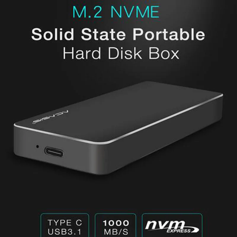 Корпус внешнего жесткого диска Acasis Hdd 2280 M.2 корпус SSD алюминиевый 1,8 'NVME Pcie USB 3,1 твердотельный корпус Hdd шкатулка#35