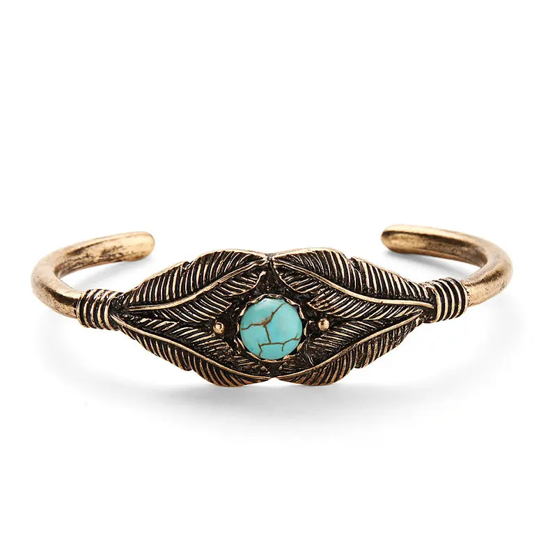 Женский Винтажный Браслет манжета с листьями из сплава|bangles fashion|fashion banglewholesale bangle