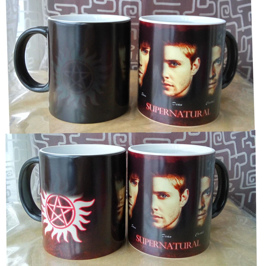 

New Arrive!-supernatural mug Heat Sensitive Mug color changing mugs coffess cup for friend gift