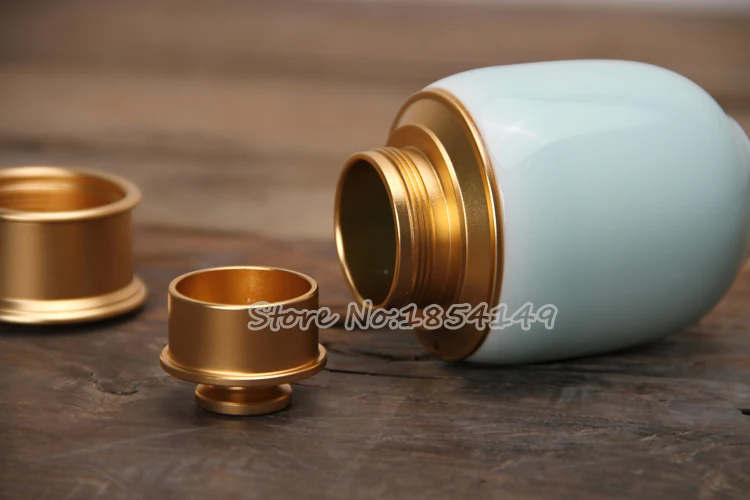 1 шт. WIZAMONY Китайский Longquan Celadon Yixing Zisha Ceramics Art 267 г экологически чистый чай Caddy чайная