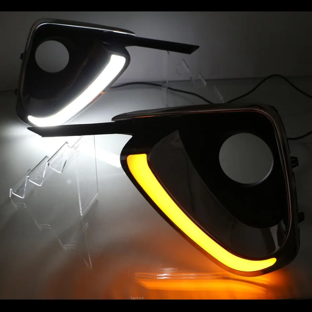 Светодио дный LED передние дневные ходовые огни Задний бампер туман крышка лампы