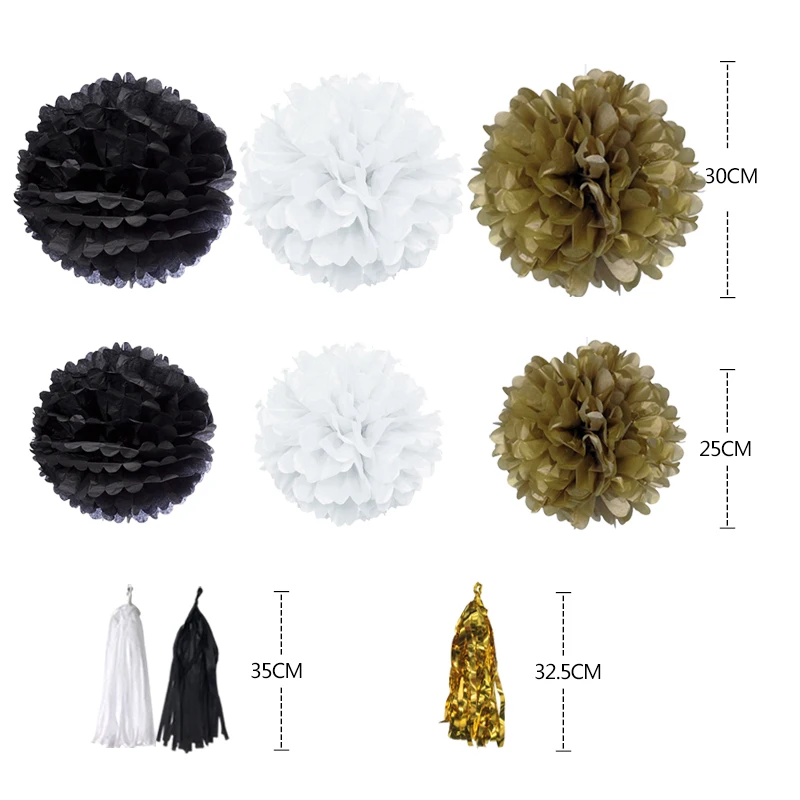 9 шт./партия декоративные гирлянды из черной бумаги|gender reveal|supplies partygender party |