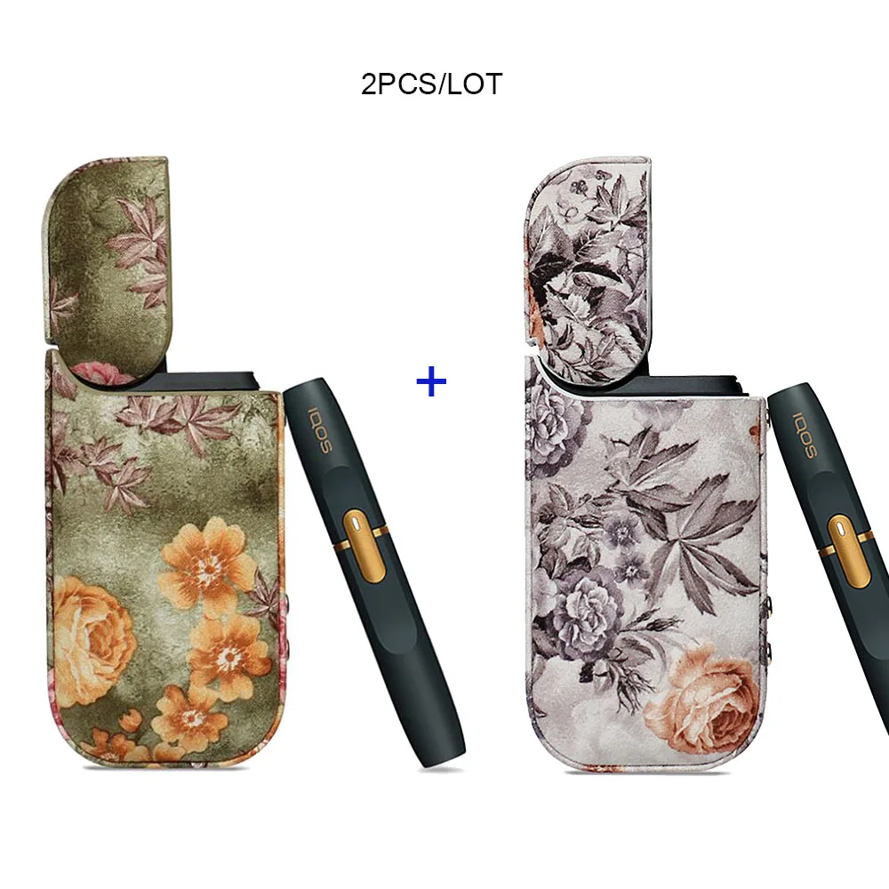 JINXINGCHENG 2 шт. в партии чехол для iqos 2,4 плюс сумка для iqos PU кожаный чехол держатель защитный чехол - Цвет: 08BA