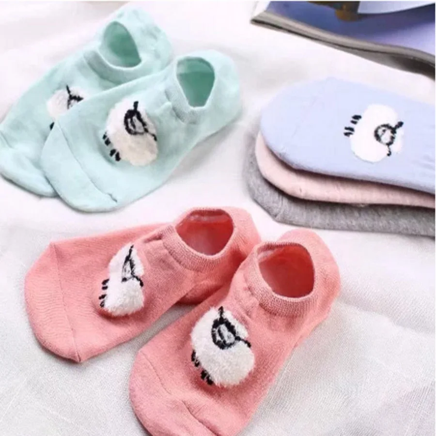 [COSPLACOOL] Японские носки с рисунками животных повседневные невидимые Нескользящие