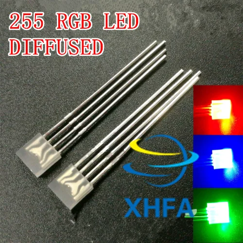 100 шт. прямоугольный светодиодный s 255 Diod RGB диффузный общий анодный квадратный 2*5*5