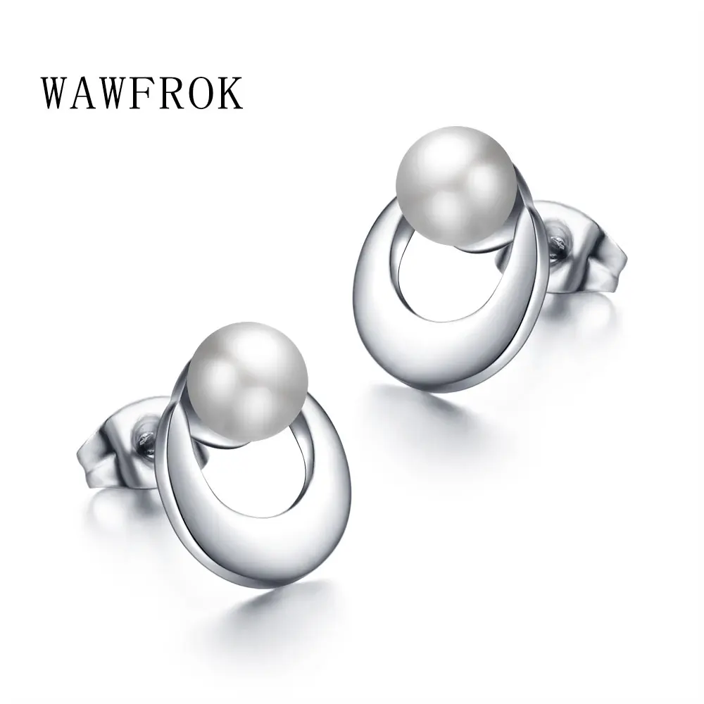 WAWFROK Elegant vintage long Pearl Earrings Fine Jewelry Women Chic Clothing Accessories | Украшения и аксессуары