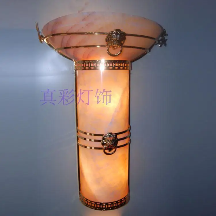 Modern living room wall lights garden bedroom light marble facades of decorative lighting door at midnight |