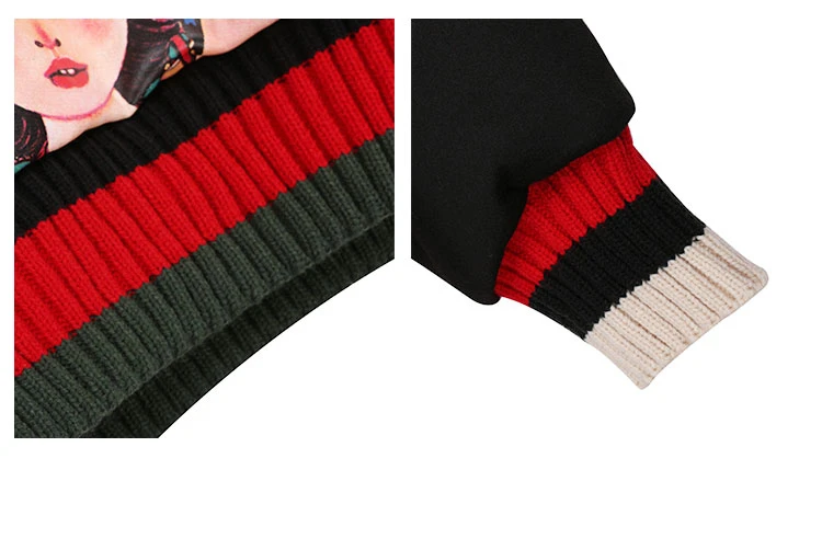 

TAJIYANE 2018 New Runway Fashion Women Tees O-neck Pullovers Full Sleeve Shirts Female Top Print New Fashion Hot LD242