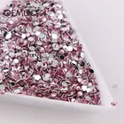 Светильник-розовый 10000 шт. 2 3 4 5 мм круглые Стразы для ногтей Стразы с плоской задней стороной для дизайна ногтей Кристальные камни без горячей фиксации полимерные Стразы для рукоделия