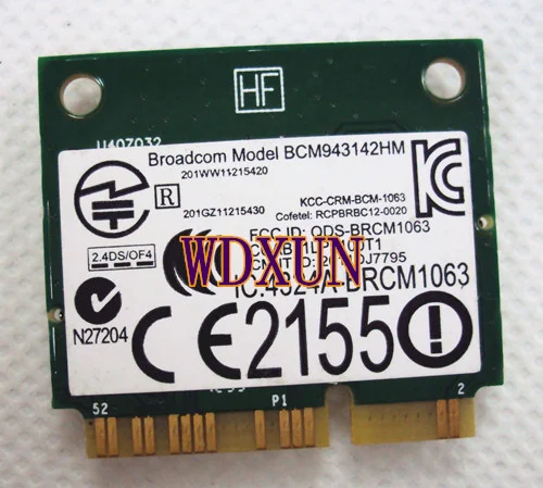 Беспроводная мини карта Pcie Broadcom Bcm4314 Dw1704 Wi Fi N + Bluetooth R4gw0 для Dell BCM43142HM|wireless mini pcie|wifi