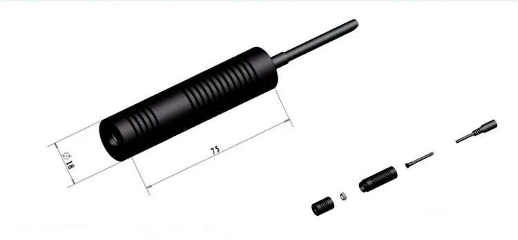 Лазерный модуль D18mm 532nm 10mw 20mw 30mw 50mw Dot для резки одежды/резки древесины