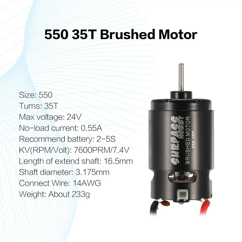 550 35T 2-5S Матовый мотор части для 1/10 RC автомобиль Дрифт-тур внедорожный гусеничный Redcat HSP HPI Wltoys Kyosho TRAXXAS D110