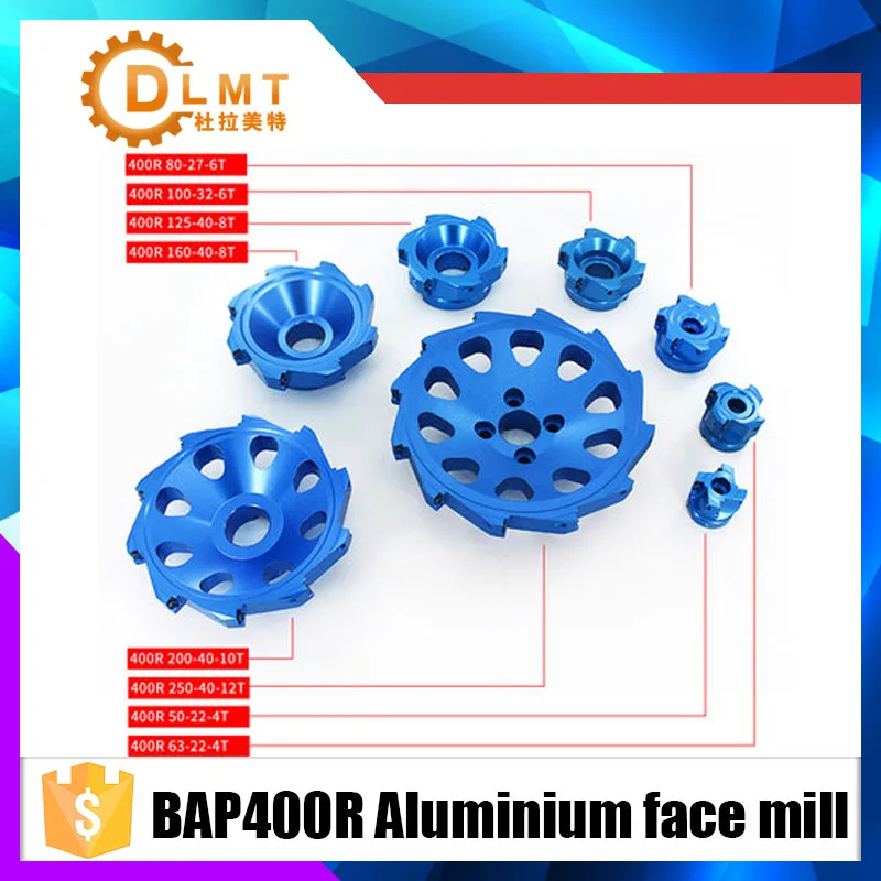 1 шт. BAP400R алюминиевое фрезерование 50/63/80/100/125 мм алюминиевая режущая головка фрезерование высокоскоростная режущая головка