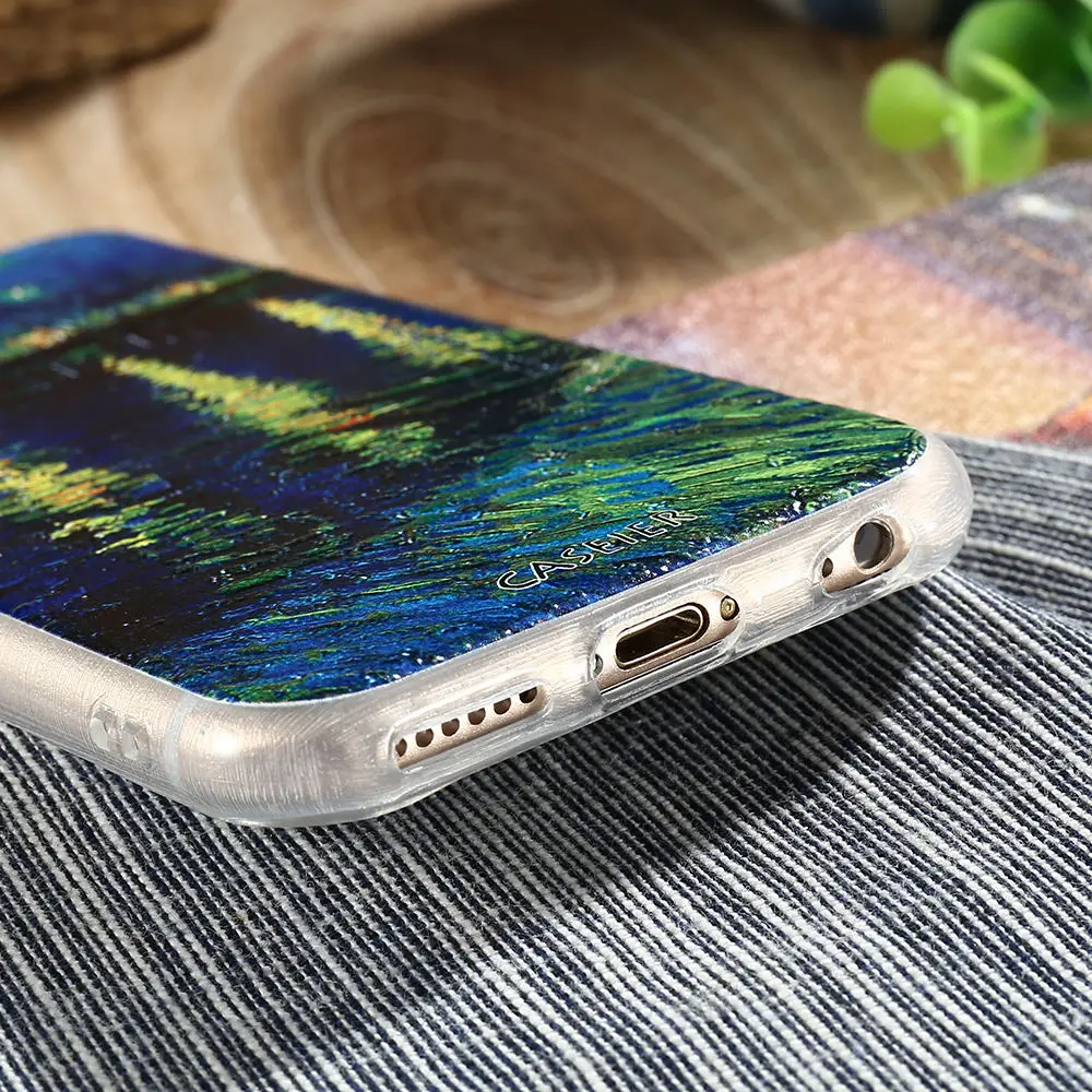 CASEIER Night Case For Samsung S6 S7 Edge S8 Plus Soft Silicone Emboss Cover Note 8 Funda Capinha |