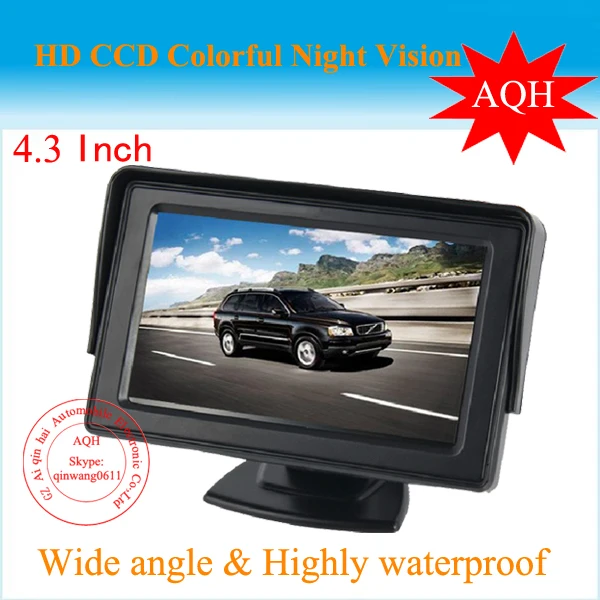 

4,3 "TFT LCD автомобильный монитор заднего вида, цветная Автомобильная цифровая камера заднего вида, бесплатная доставка, 1 шт./лот