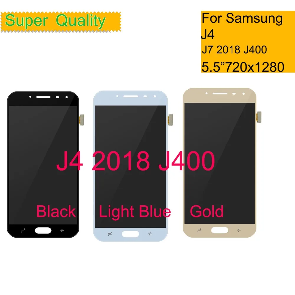 Super AMOLED экран 5 дюйма для SAMSUNG GALAXY J4 2018 J400 J400F ЖК дисплей сенсорный дигитайзер Pantalla