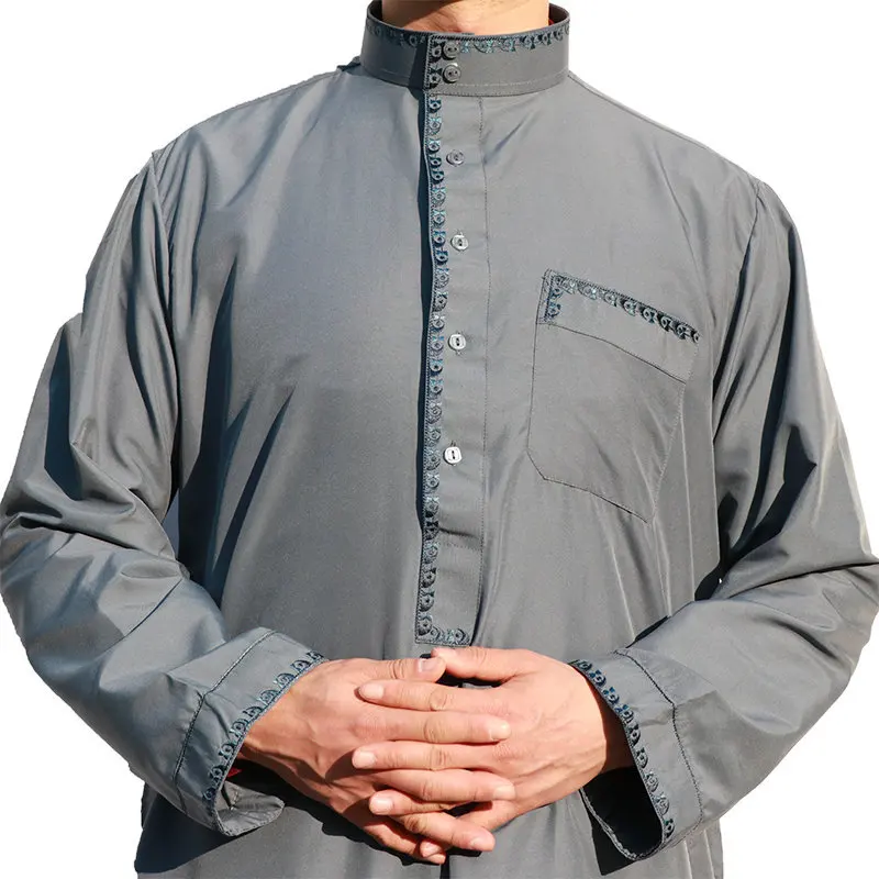 (12 шт./лот) 2019 новейший дизайн мусульманская Мужская одежда abayas YM111|Мусульманская