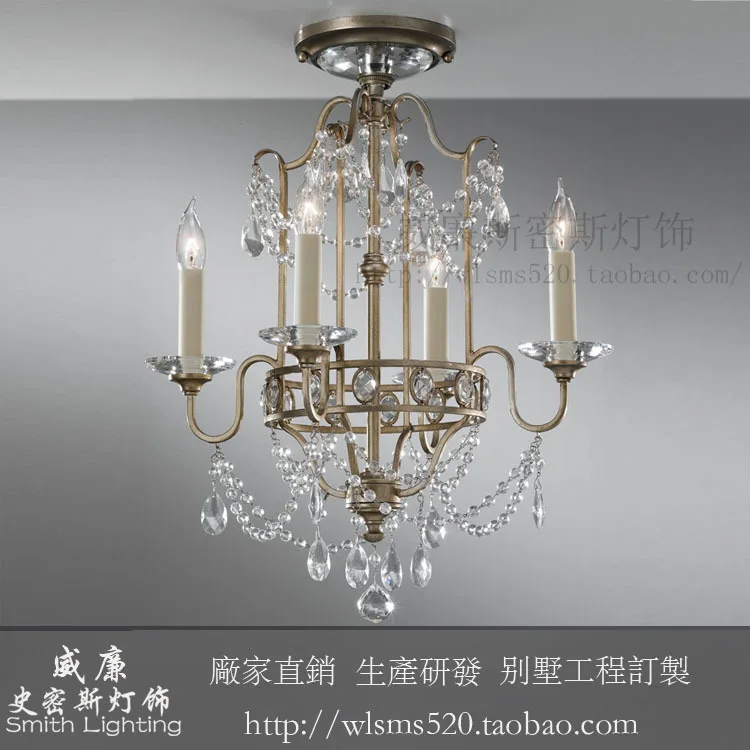 Export Nordic American Pastoral Iron 4 k9 living room bedroom hotel Markor Crystal Ceiling shipping|k9 hotel|ceiling light pull chainceiling designs