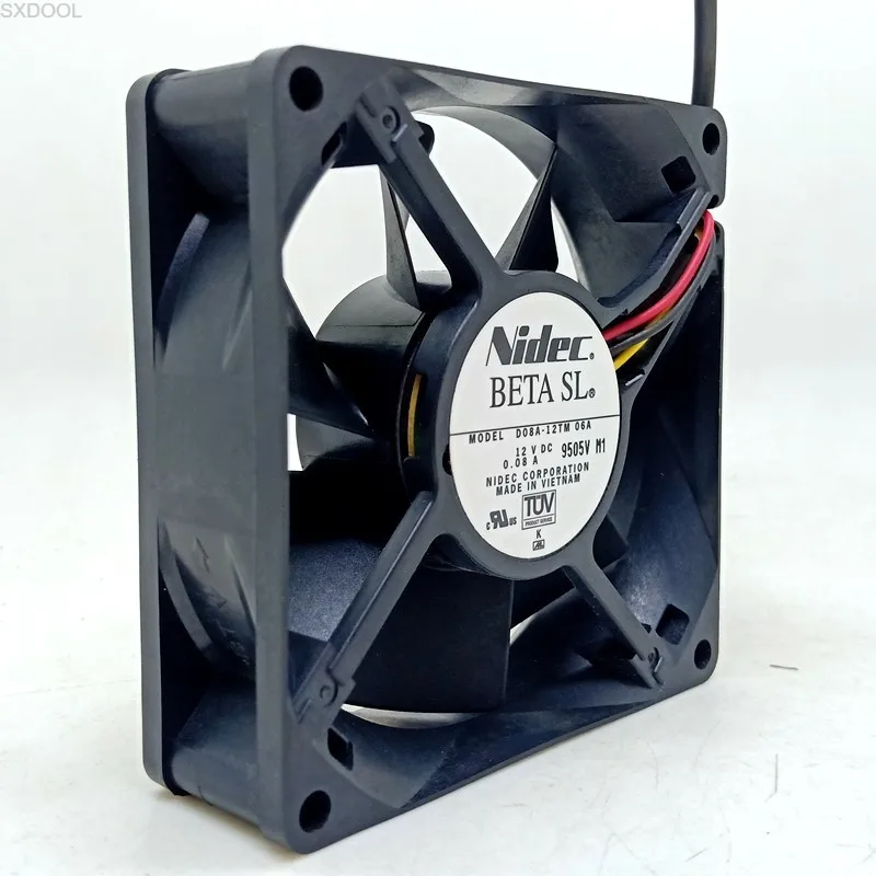 Для Nidec 8025 12V Двойной Шарикоподшипник вентилятор D08A 12TM06A 8 см компьютерный шкаф