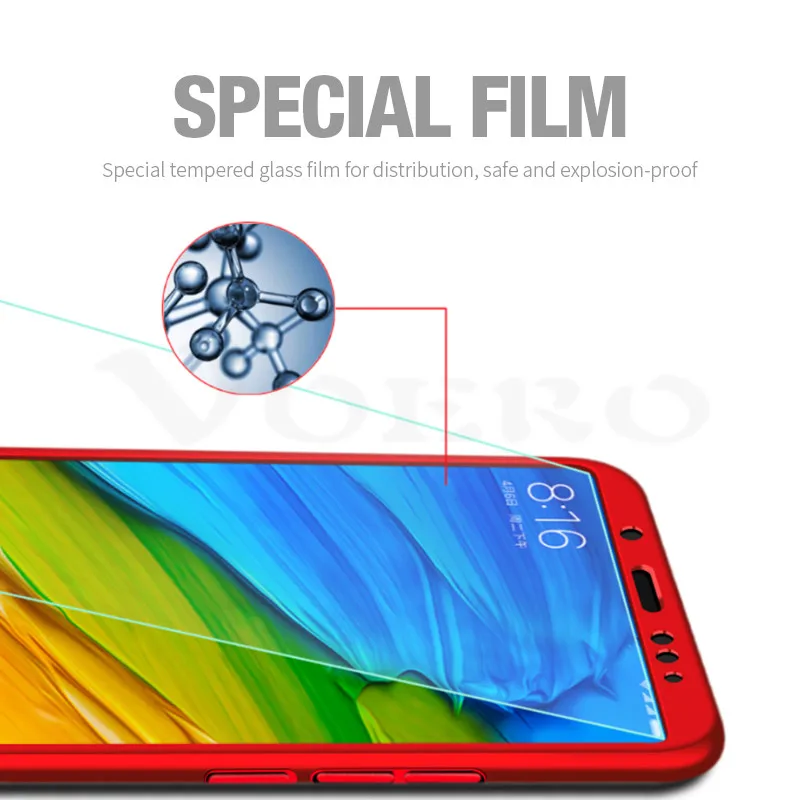 Voero 360 Полное покрытие чехол для Xiaomi Redmi 4X5 плюс 6A 6 Pro S2 Note 7 Чехол телефона