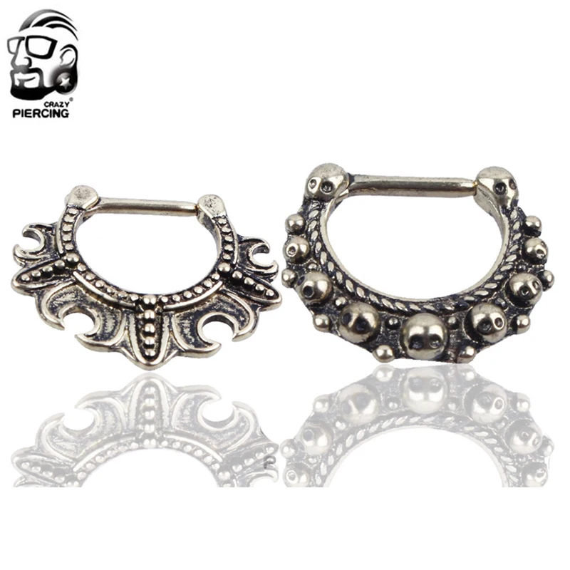 16 г Высокое качество поддельное кольцо для носа перегородка кликер пирсинга