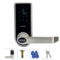 smart electronic door lock code 4 cards mechanical keys touch screen keypad digital password lock keyless smart home lk818bs