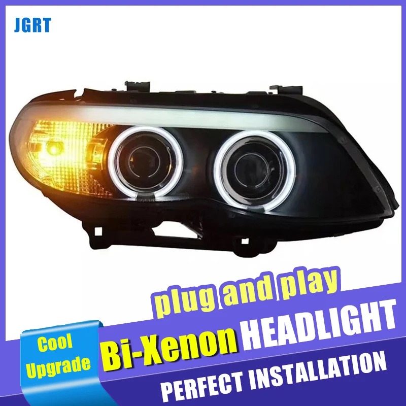 Новый автомобильный стайлинг для BMW X5 E53 фары 2004-2006 фара авто светодиодный DRL