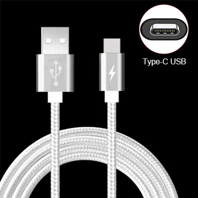 Silver Кабель type C 2 м 1 м 25 см USB C кабель для Xiaomi Mi8 Mi9 SE huawei P20 Lite samsung S10 S10e S8 S9 type-C кабель питания - Цвет: Silver