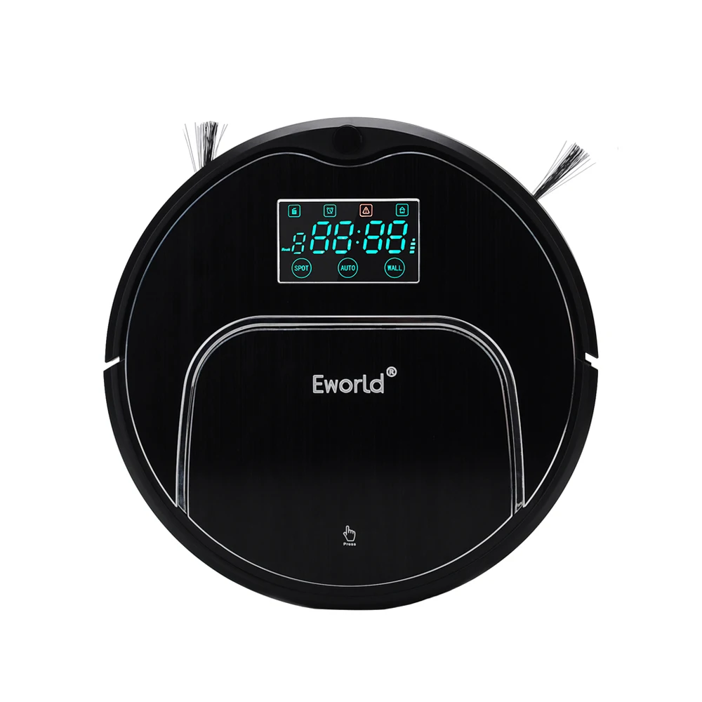 (Free to Europe) Eworld M883 Automatic Robotic Vacuum Cleaner for Home with LCD Remote Control Bigger Dust box | Бытовая техника