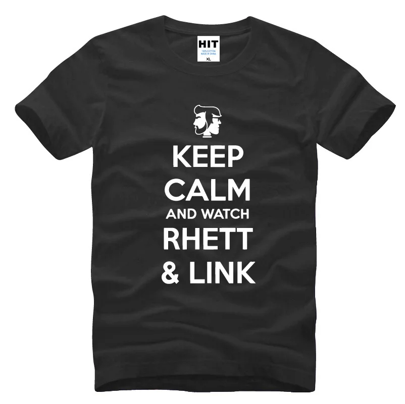 Футболка мужская с надписью Keep Calm And Watch Rhett Link креативная популярная сетевая