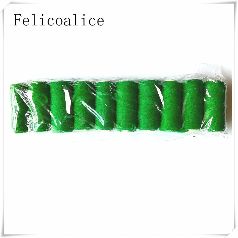 Green 10 Pieces 10 шт. нейлоновая нить для изготовления чулок цветы эластичность нейлоновый шнур для катушки экран цветок материал флорист аксессуары ручной работы - Цвет: Green 10 Pieces