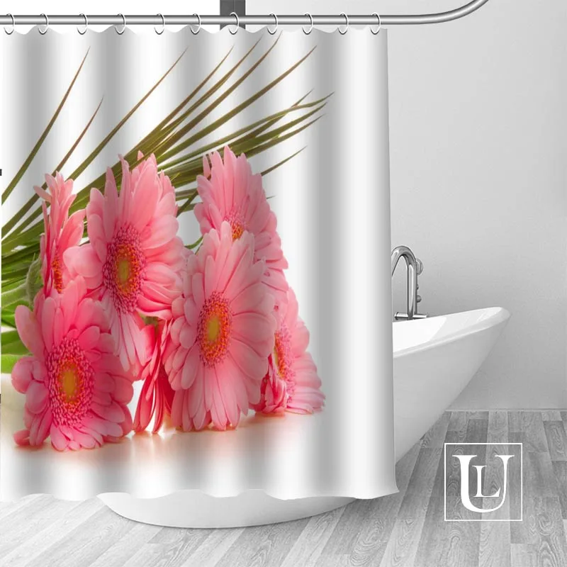 Waterproof Bathroom Curtains Modern Gerberas Closeup Shower Curtain polyester Bath screens Customized curtain | Дом и сад