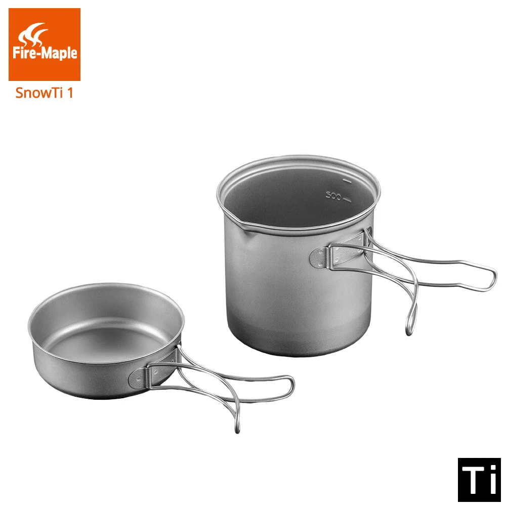 Походный горшок Fire Maple SnowTi 1 портативный Снежный титановый котелок 0 65 л