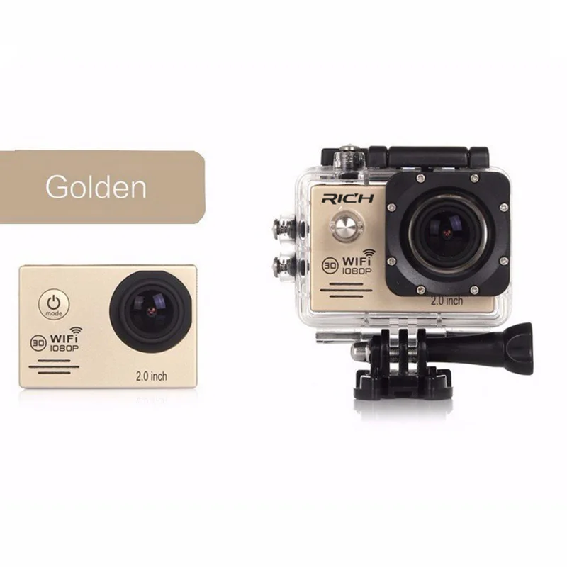 Экшн-камера Novatek96655 HD1080P 30FPS WiFi 170D подводный водонепроницаемый шлем видеокамера s