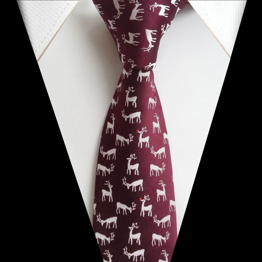 Уникальный дизайнерский галстук 2017 в рождественском стиле для вечерние бордовый