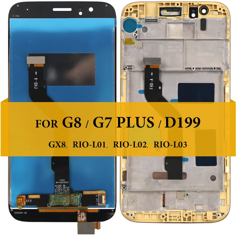 Для Huawei G8 LCD 5 ''сенсорный экран GX8 RIO-L01 RIO-L02 в сборе дисплей запасные части для G7