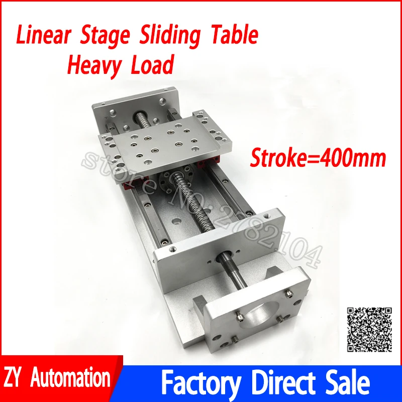 

Stroke 400mm Linear Stage Actuator Sliding Table Square Rail SFU1605 Cross Slide Sliding Working Table CNC Milling