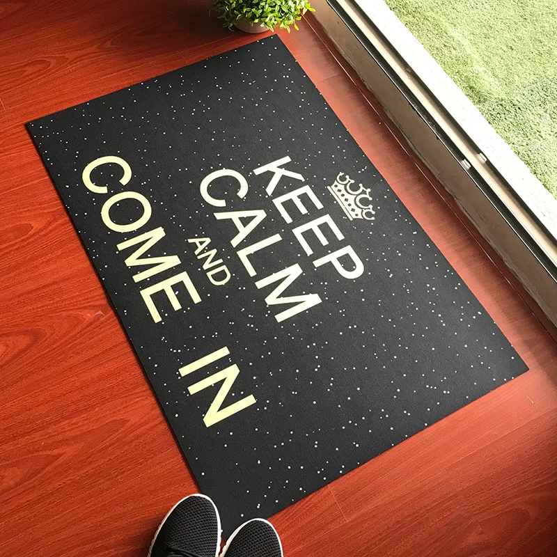 Заказной коврик для входной двери с надписью Keep Calm and Come In Crown Забавный дверной