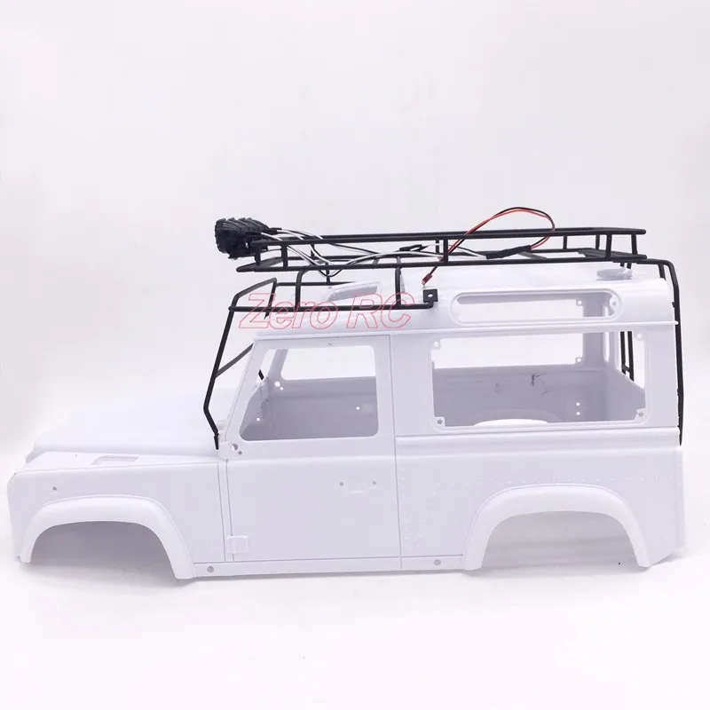 1/10 RC4WD Defender 90 D90 полный металлическая рулонная клетка багажник на крышу с 4 светодиодный свет